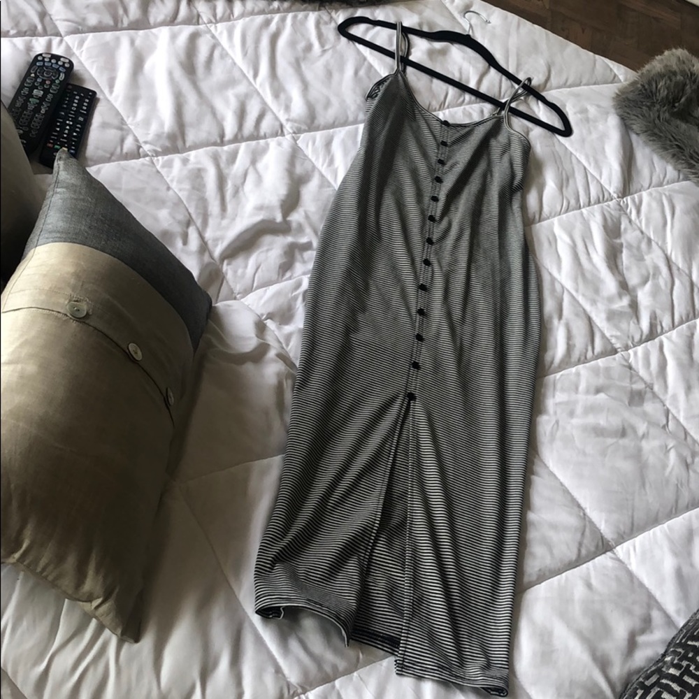 Striped tank midi dress